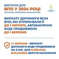 ПРО ВИПЛАТИ ДЛЯ ВПО У 2024 РОЦІ – РОЗ’ЯСНЕННЯ ВІД МІНСОЦПОЛІТИКИ