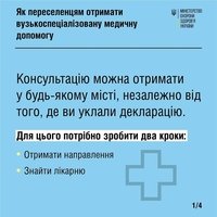 Як переселенцям отримати вузькоспеціалізовану медичну допомогу