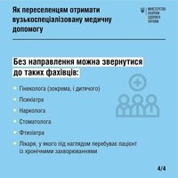 Як переселенцям отримати вузькоспеціалізовану медичну допомогу