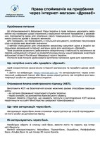 Роз'яснення Секретаріату Уповноваженого ВРУ з прав людини про права споживачів на придбання через інтернет-магазин "ДроваЄ" (інфографіка)