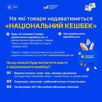 Кожен українець може, купуючи українські товари, отримати кешбек на спеціальну карту «Національний кешбек»