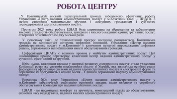 ЗВІТ про роботу Управління «Центр надання адміністративних послуг у м.Козятині» за 2024 рік ✔