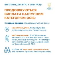 ПРО ВИПЛАТИ ДЛЯ ВПО У 2024 РОЦІ – РОЗ’ЯСНЕННЯ ВІД МІНСОЦПОЛІТИКИ