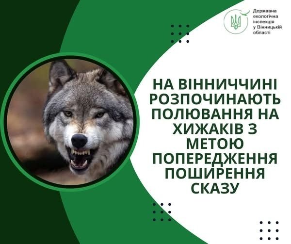 На Вінниччині розпочали відстріл хижаків для боротьби зі сказом