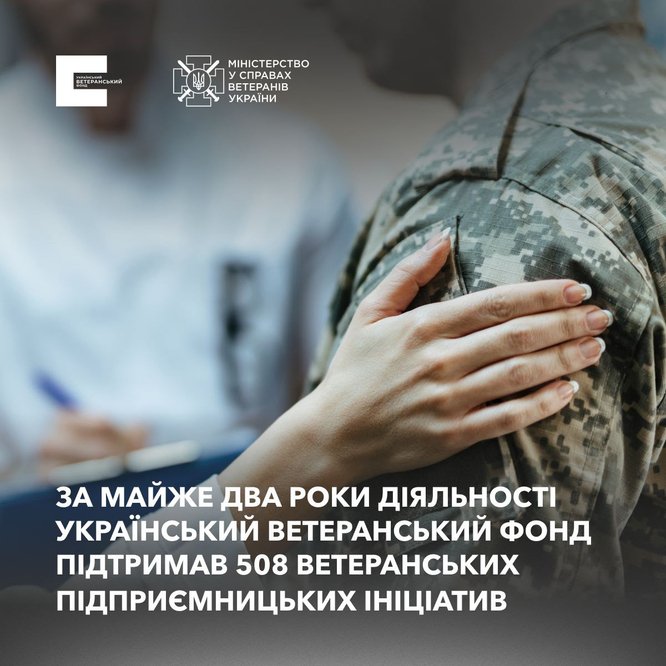 Український ветеранський фонд уже підтримав 508 ветеранських підприємницьких ініціатив