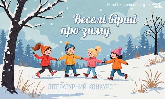 Друзі! Портал Експеримент разом з видавництвом «4Mamas» оголошує літературний конкурс дитячої поезії «Веселі вірші про зиму»